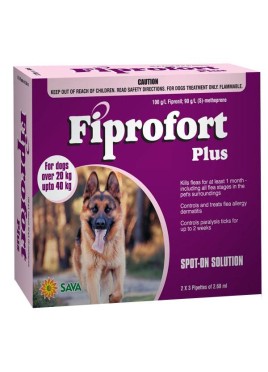 Sava Healthcare Fiprofort for Dogs with 20 to 40 kg body Weight